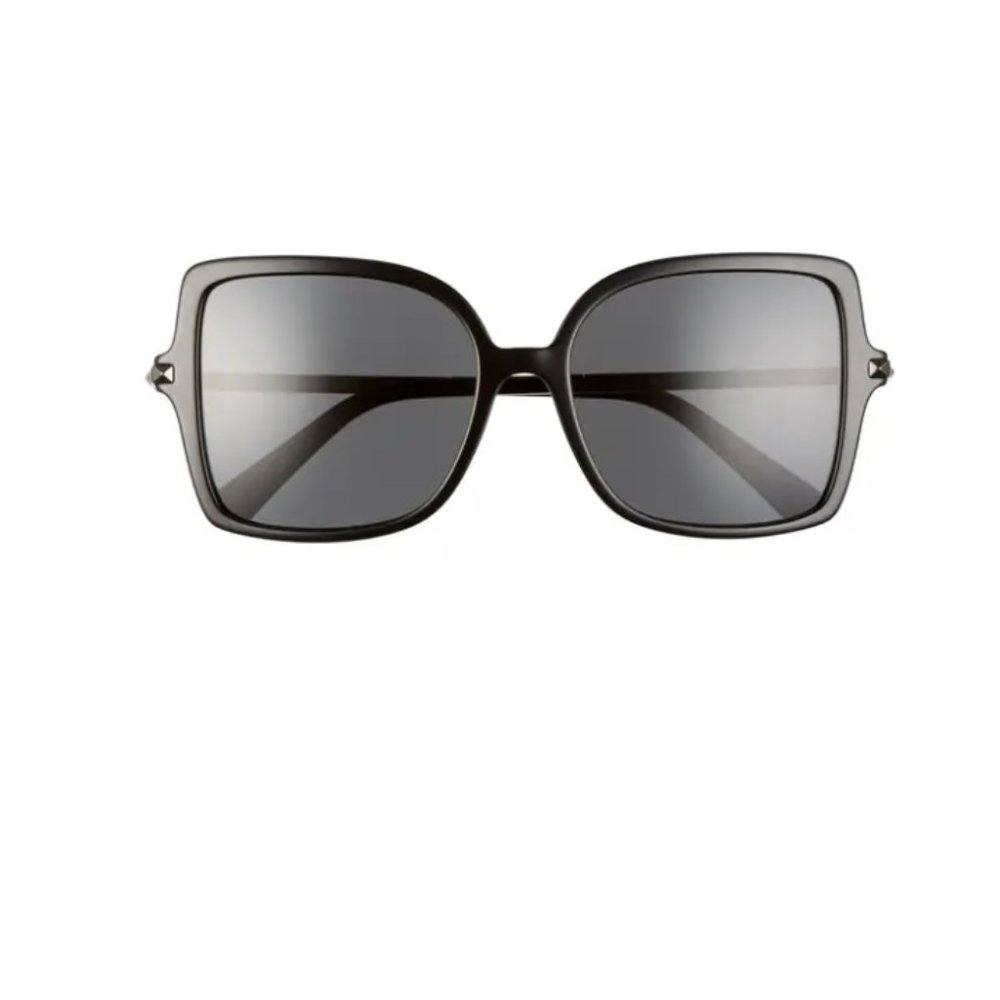 Valentino 56mm Rockstud Butterfly Sunglasses Black